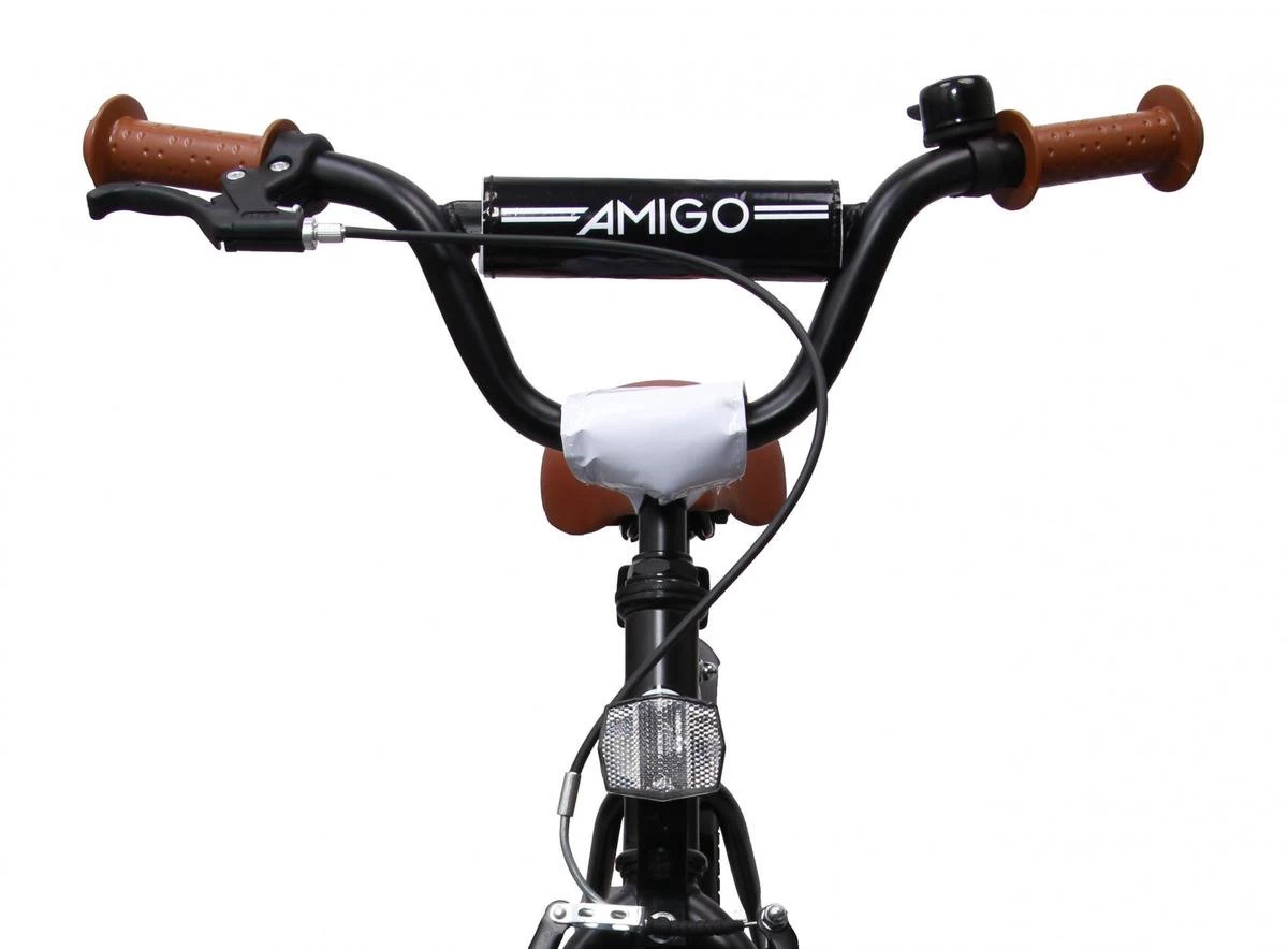 Amigo BMX Fun Jongensfiets - Kinderfiets 16 Inch - Matzwart - Afbeelding 9