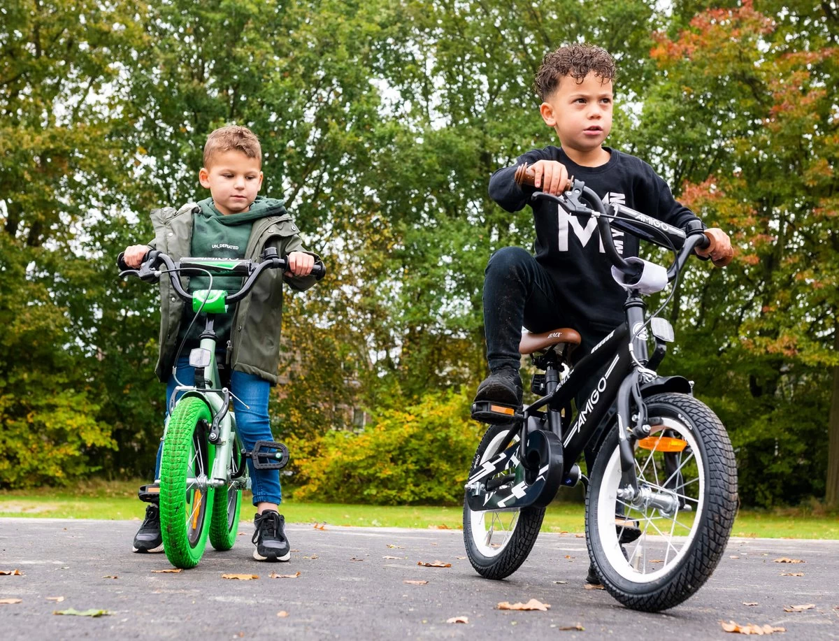Amigo BMX Fun Jongensfiets - Kinderfiets 16 Inch - Zwart/Groen - Afbeelding 13
