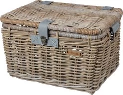 Basil Denton Fietsmand L - Voor - Rotan - Grijs - Large