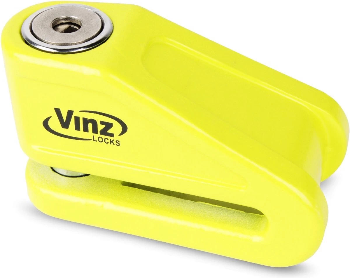 VINZ Baretti Schijfremslot / Motorslot ART4 - Fluor Geel - Afbeelding 4