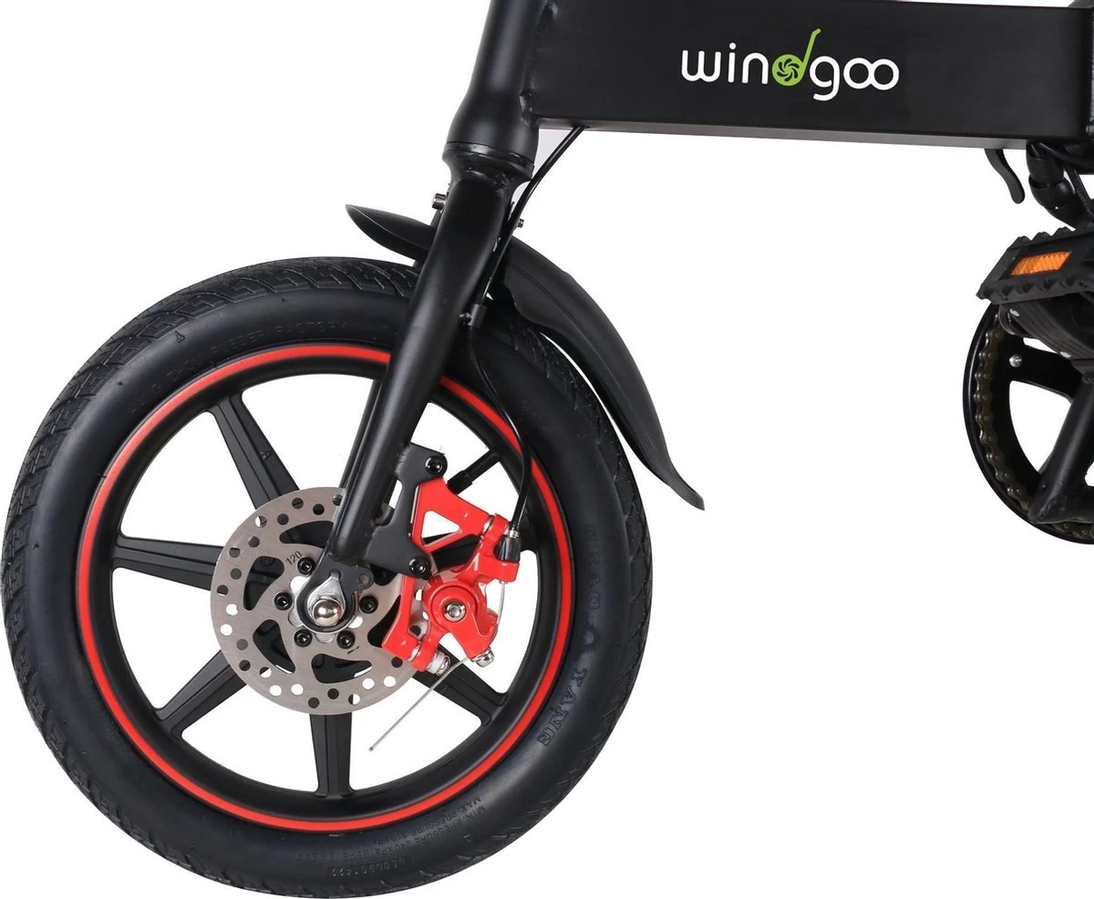 Windgoo B-20 Elektrische Vouwfiets - Snelheid 20 Km/h - 15 Km Bereik - Schijfremmen - Afbeelding 11