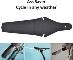 Merkloos Ass Saver - Spatbord Mountainbike Of Racefiets - Achterspatbord - Lichtgewicht (slechts 18 Gram) - Ass Saver Flexibel Opvouwbaar Voor Opberging In Achterzak - (Incl Gratis Verzending)