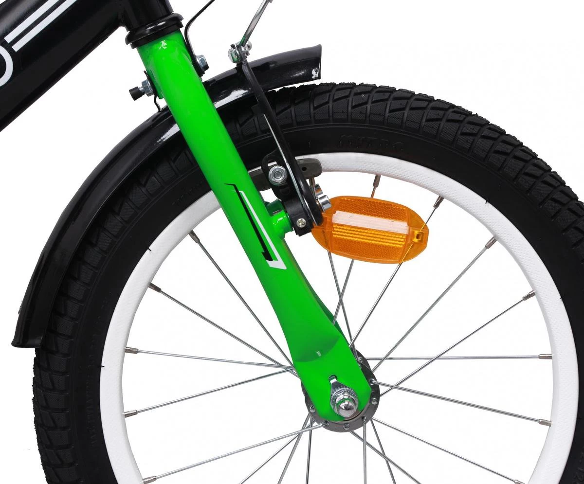 Amigo BMX Fun Jongensfiets - Kinderfiets 16 Inch - Zwart/Groen - Afbeelding 3