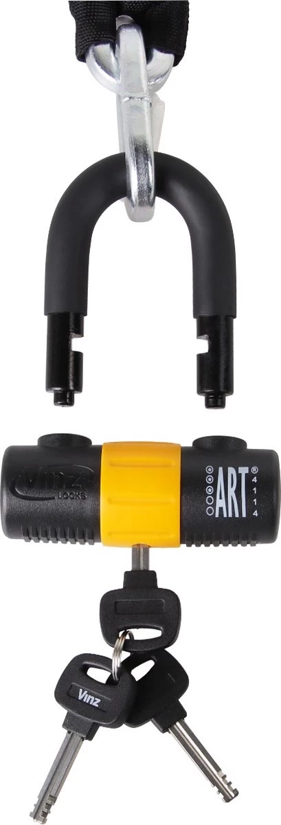 VINZ Kungur ART 3 Kettingslot 100 Cm / Fietsslot / Scooterslot / Motorslot / Schijfremslot - Afbeelding 3
