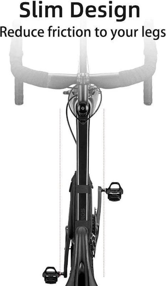 Merkloos Decopatent® PRO Fiets Frametas - Driehoek - Fietstas Voor Onder Fietsframe Tas - Waterdicht - Racefiets - Koersfiets - MTB - Ebike - Afbeelding 6