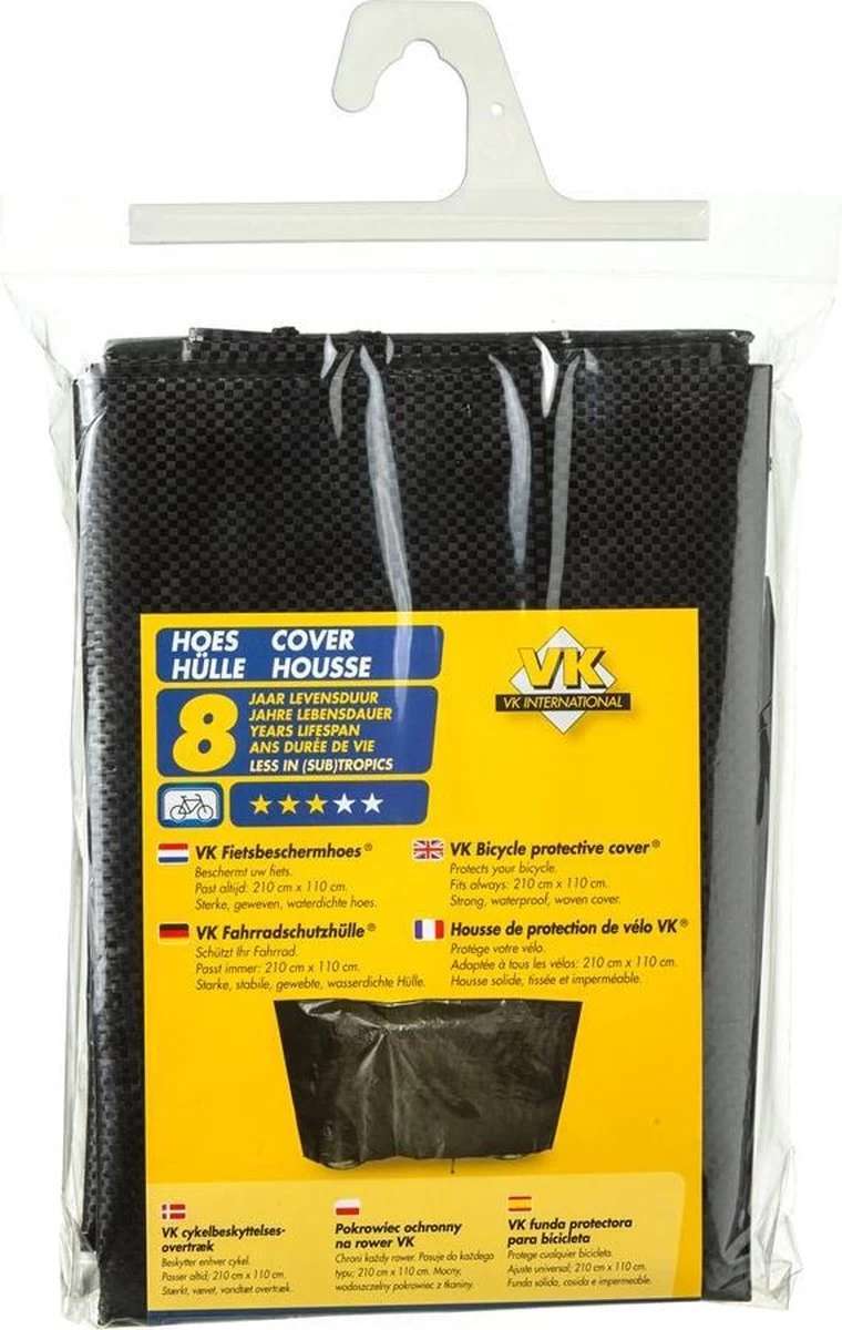 VK Fietsbeschermhoes (11) HOES Zwart Z/ringen - Afbeelding 2