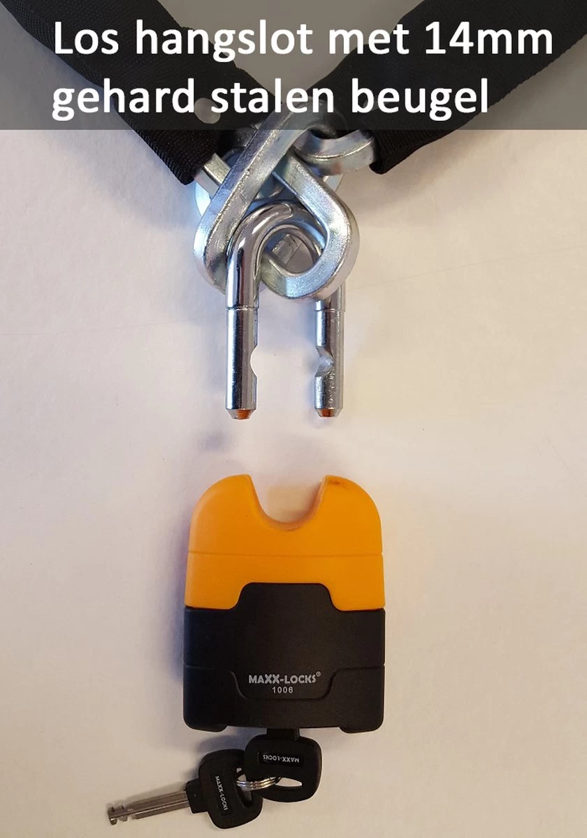 Maxx-Locks Ohura Motorslot / Scooterslot ART 4 - Kettingslot 150cm - Afbeelding 9