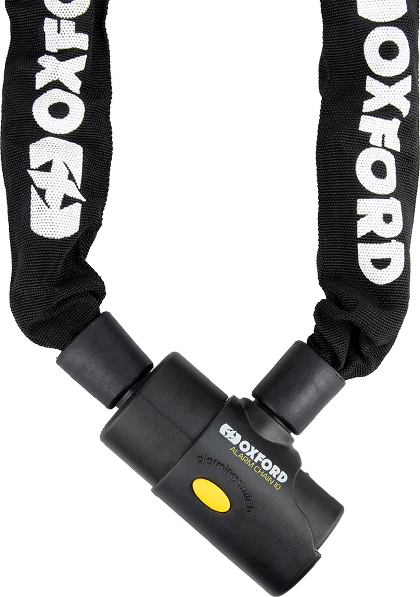 Oxford Fiets - Scooter - E-bike Kettingslot 1,5 Meter Met Alarm - Zeer Sterk Kettingslot Met Alarm - Kettingslot Van Gehard Staal Met Alarm !