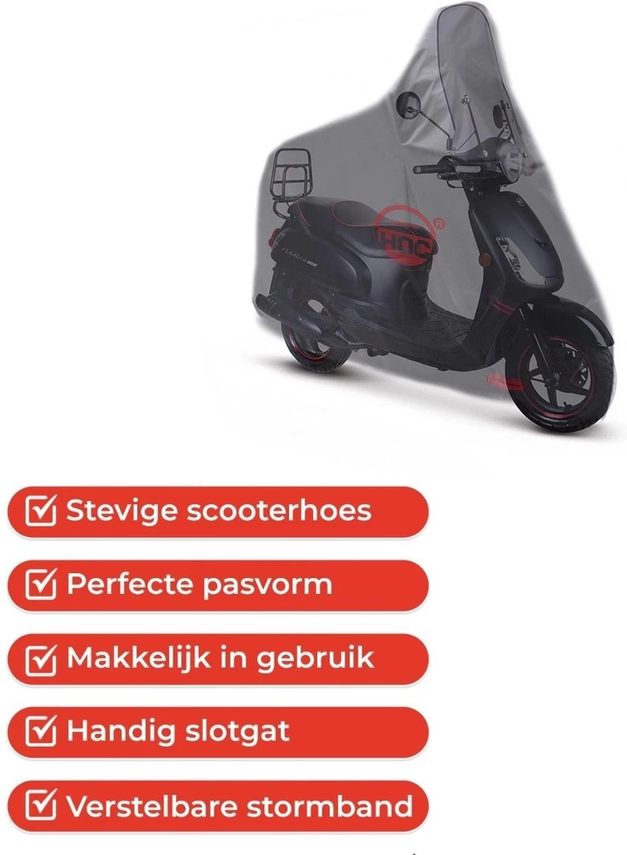 CUHOC Scooterhoes Voor De Sym Fiddle 2 & 3 (Met Hoog Windscherm) Stofvrij / Ademend / Waterdicht Redlabel - Afbeelding 8