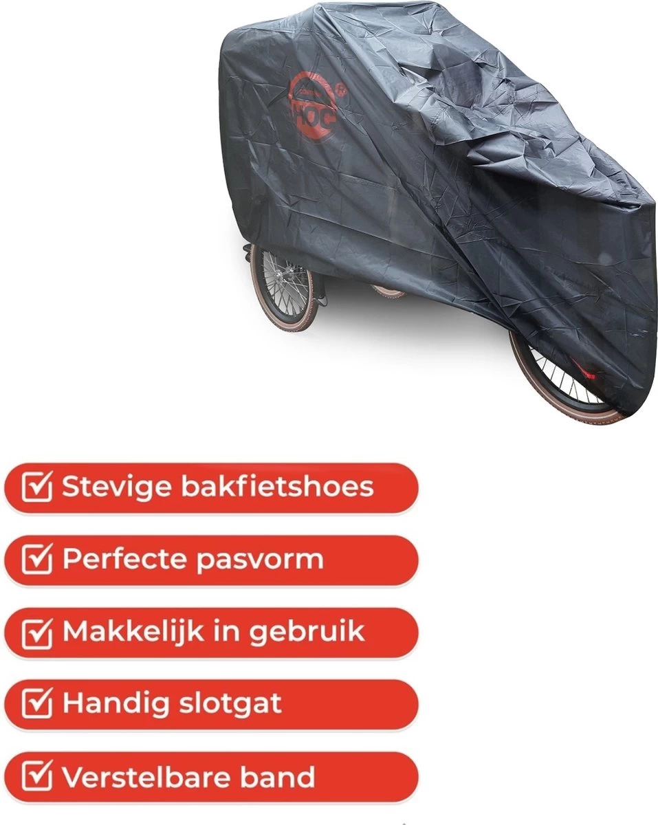 Bakfietshoes Voor Grotere / Elektrische Bakfiets (met Huif) - Red Label O.a. Bestemd Als: Babboe Hoes : Cruiser Hoes : Dolly Hoes : Vogue Hoes : Urban Arrow Family Hoes - Afbeelding 8